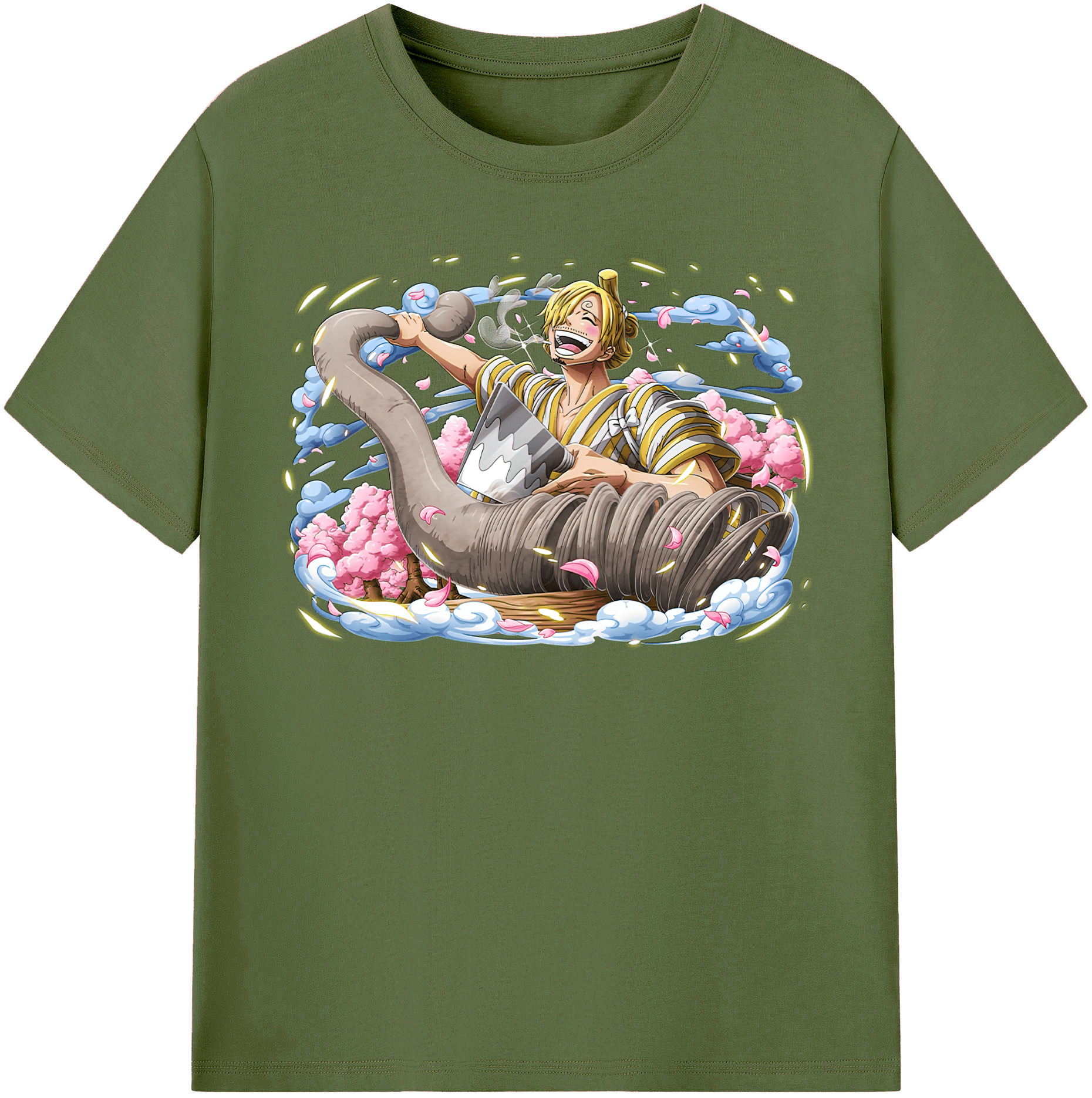 ワンピース サンジ ONE PIECE Sanji 綿100％半袖Tシャツ（フロントプリント）